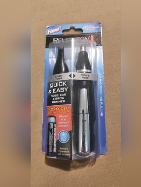 NWT!! Remington Quick & Easy Nose Ear Brow Trimmer - Black/Silver